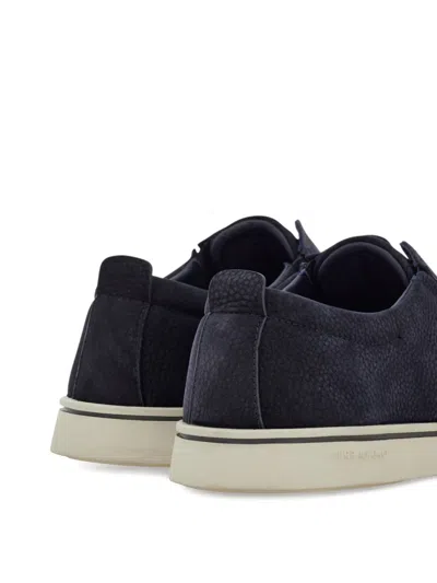 Ferragamo Navy Blue Laceless Sneakers