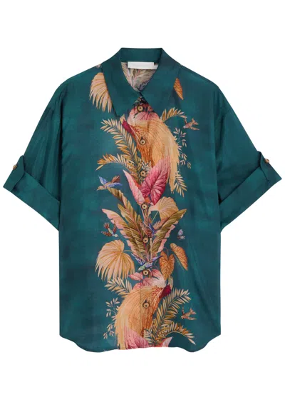 Zimmermann Ascension Relaxed Shirt In Multi
