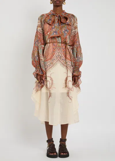Zimmermann Layered Multicolour Dress With Paisley Patterns