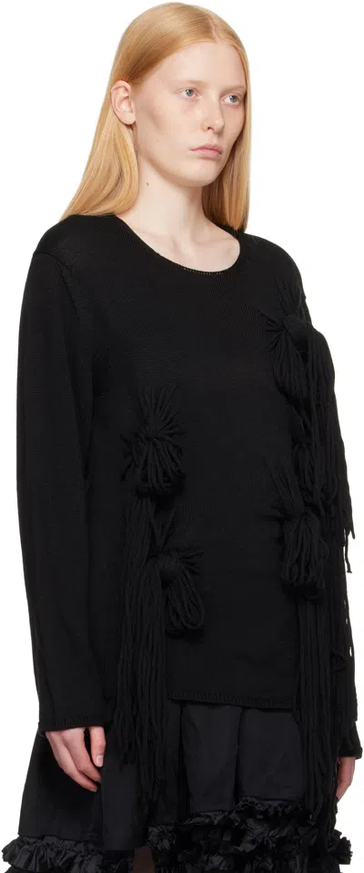 Comme Des Garçons Homme Deux Black Acrylic Wool Jersey Sweater