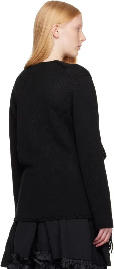 Comme Des Garçons Homme Deux Black Acrylic Wool Jersey Sweater