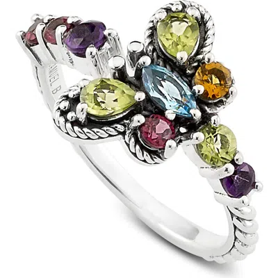 Samuel B. Multistone Butterfly Ring In Metallic