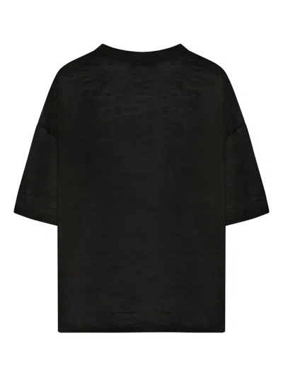 Roberto Collina Crwneck Short Sleeves In Black