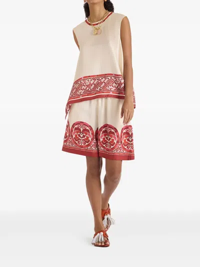 La Doublej La Double J Palazzo Printed Silk-twill Shorts