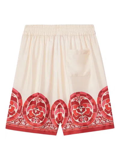 La Doublej La Double J Palazzo Printed Silk-twill Shorts