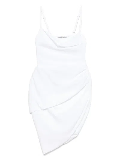 Jacquemus The Saudade Asymmetric Dress In White