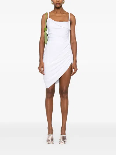 Jacquemus The Saudade Asymmetric Dress In White