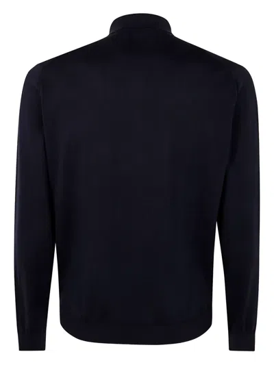 Filippo De Laurentiis Long Sleeves Polo Shirt In Blue