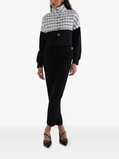 Karl Lagerfeld Bouclé Sweat Jacket In Black