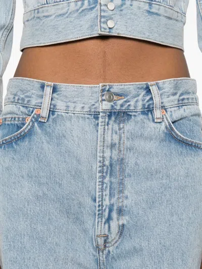 Wardrobe.nyc Low-rise Denim Shorts - Women's - Cotton In Blue