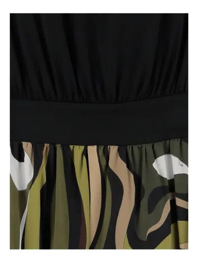 Pucci Open-back Gathered Printed Stretch-satin Jersey Mini Dress