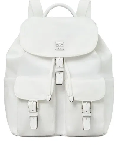Tory Burch Bucket Bag With Structured Silhouette In White