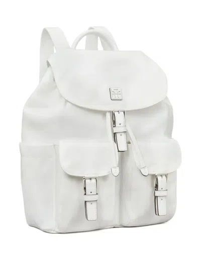 Tory Burch Bucket Bag With Structured Silhouette In White