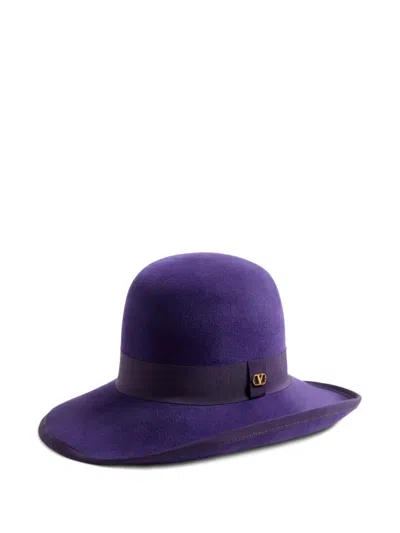 Valentino Vlogo Signature Hat In Lapin Fabric
