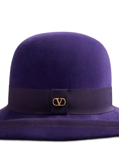 Valentino Vlogo Signature Hat In Lapin Fabric