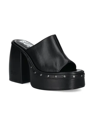 Buffalo 120mm Heart Sandals In Black