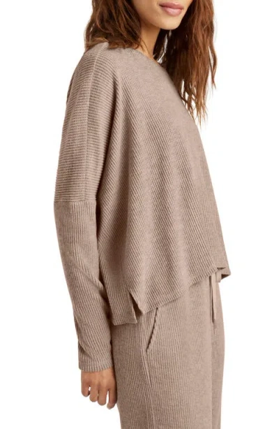 Splendid London Long Sleeve Lounge Top In Brown