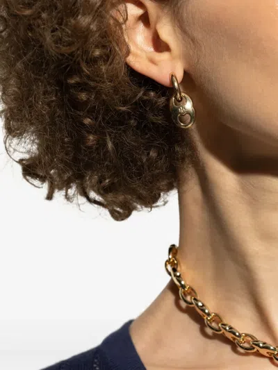 Tory Burch Small Gemini Hoop Earrings In Gold