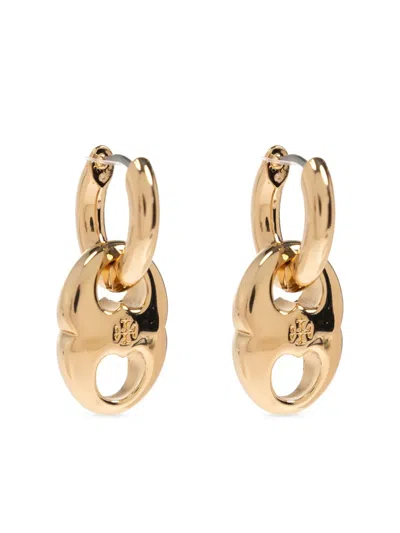Tory Burch Small Gemini Hoop Earrings In Gold