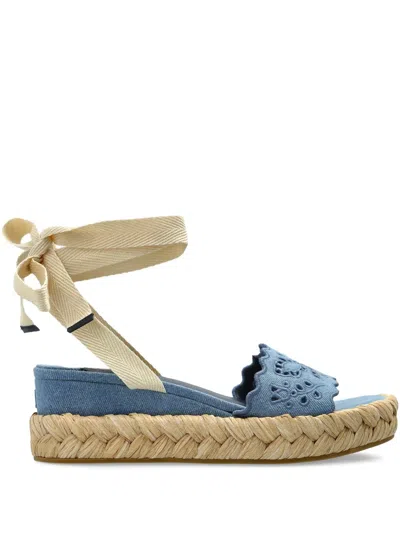 Jimmy Choo Arlee 60 Flatform Wedge Sandals In Blue