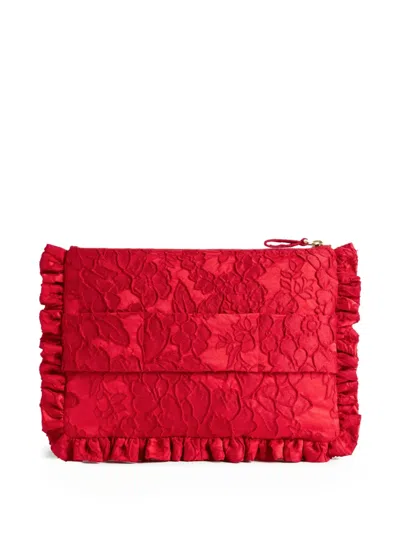 La Doublej Clutch Mit Blumenspitze