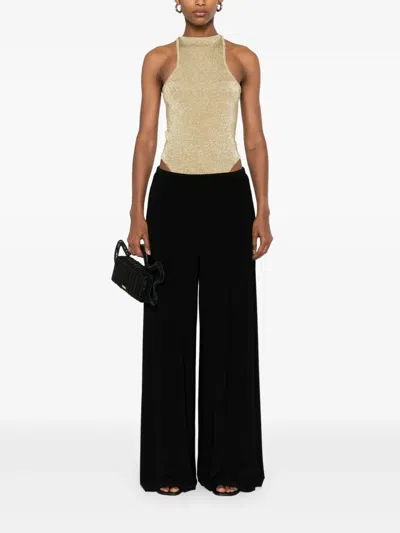 Norma Kamali Wide Leg Trousers In Black