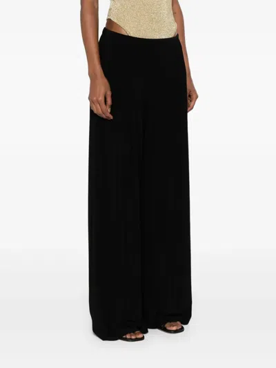 Norma Kamali Wide Leg Trousers In Black