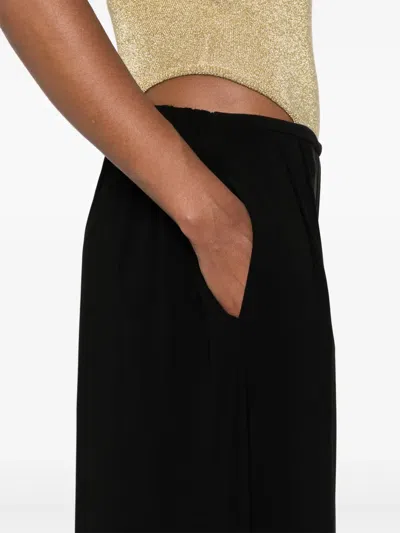 Norma Kamali Wide Leg Trousers In Black