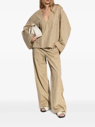 Attico Estate Meravigliosa Straight-leg Trousers In Neutral