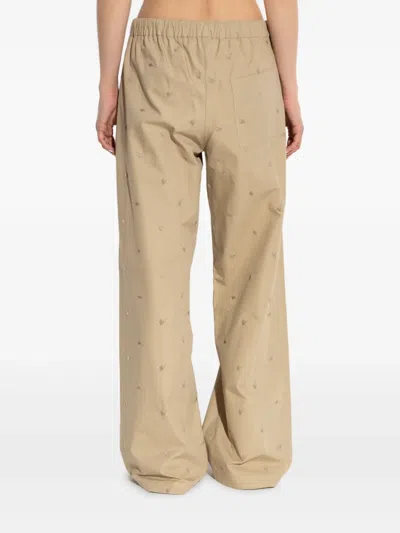 Attico Estate Meravigliosa Straight-leg Trousers In Neutral