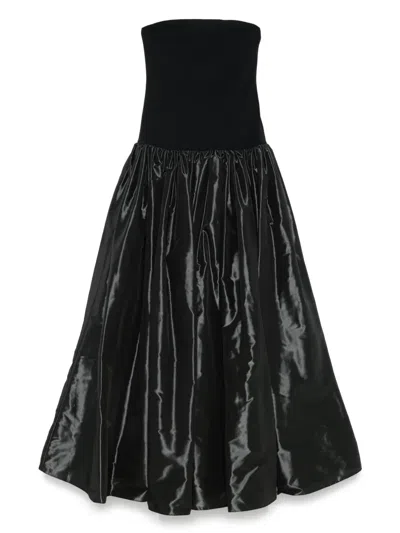 Coperni Strapless Princess Dress Side Pockets In Black