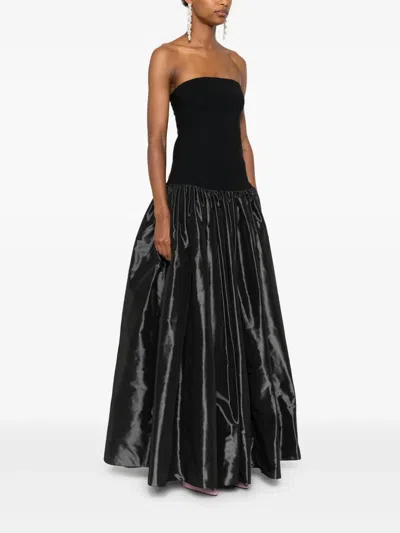 Coperni Strapless Princess Dress Side Pockets In Black