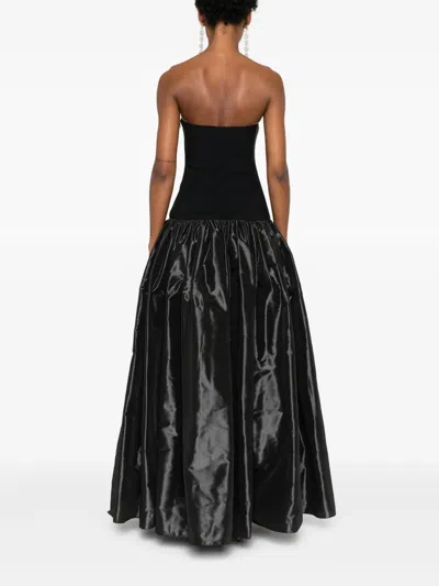 Coperni Strapless Princess Dress Side Pockets In Black