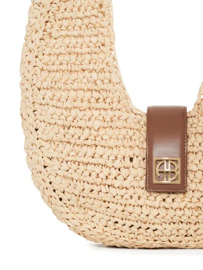 Anine Bing Lou Monogram Shoulder Bag In Neutral