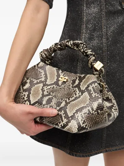 Ganni Bou Bag Small Woman Python Print In Multi