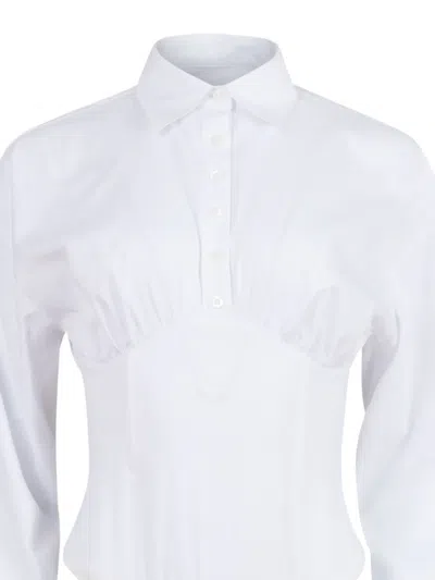 Fleur Du Mal Poplin Button Down Bodysuit