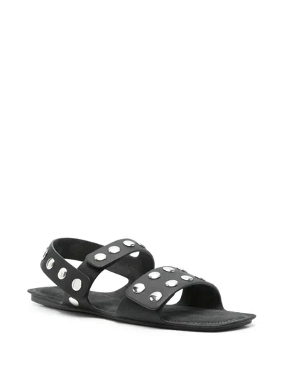 Khaite Black Boden Flat Sandals