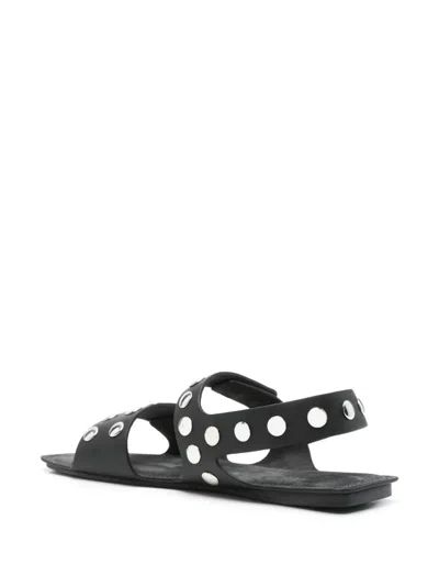 Khaite Black Boden Flat Sandals