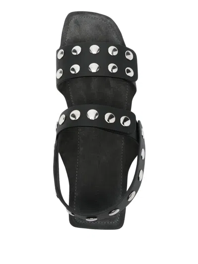 Khaite Black Boden Flat Sandals