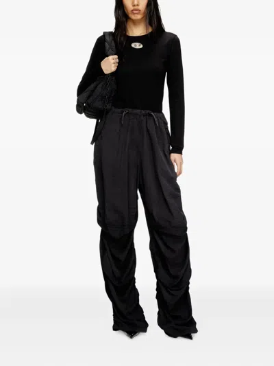 Diesel Long Sleeve Sweater In Black