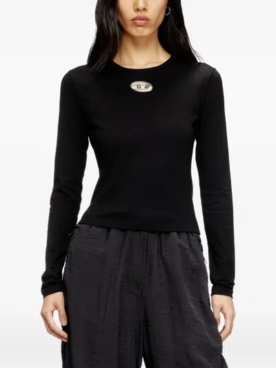 Diesel Long Sleeve Sweater In Black