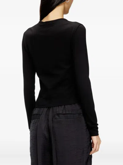 Diesel Long Sleeve Sweater In Black