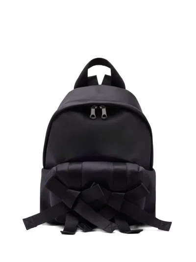 Simone Rocha Bow And Bead-embellished Nylon Backpack In Black