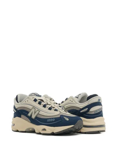 New Balance 1000 Leather And Mesh Sneakers In Blue