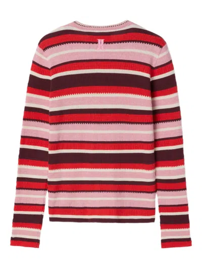 La Doublej Striped Ribbed Cotton And Cashmere-blend Sweater