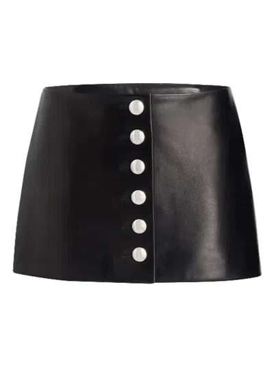 Khaite Jaxon Button-front Crepe Mini Skirt