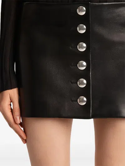 Khaite Jaxon Button-front Crepe Mini Skirt