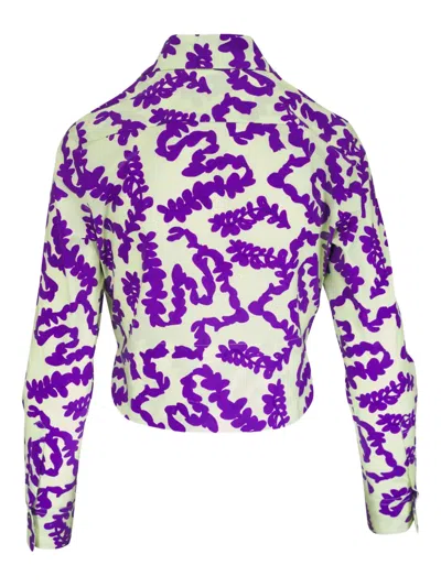 花卉印花短款衬衫