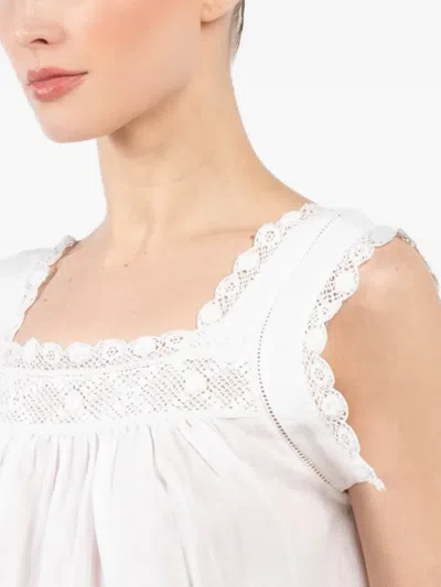 Doen Almadia Crochet-trimmed Ramie Mini Dress In White