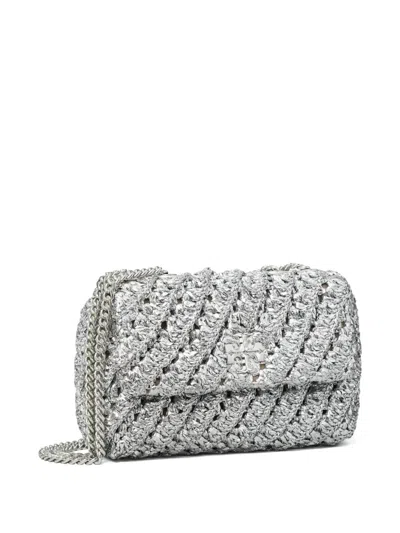 Tory Burch Kira Metallic Chevron Convertible Shoulder Bag